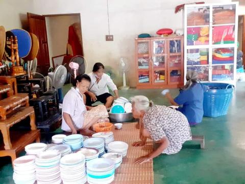 เตรียมสถานที่โครงการธรรมสัญจร