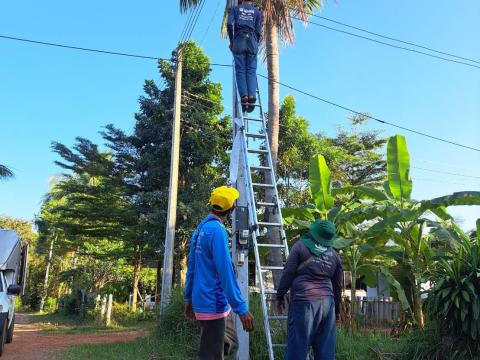 ลงพื้นที่กำหนดจุดติดตั้งโคมไฟ