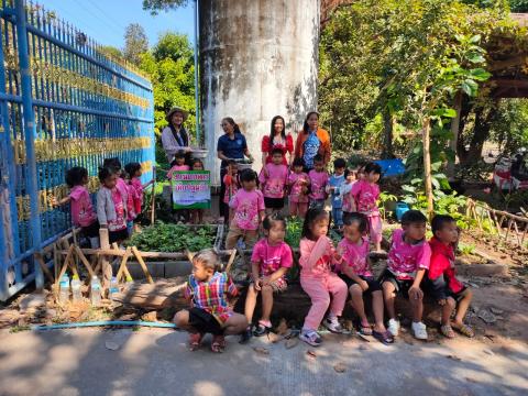 ชมสวนแปลงผักหนูน้อยปลูกผักสวนครัว ศูนย์พัฒนาเด็กเล็กโรงเรียนบ้านหนองงิ้วหนองไทร