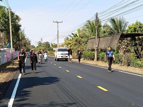 ลงพื้นที่ตรวจรับงานจ้างโครงการก่อสร้างแอลฟัลติกคอนกรีต