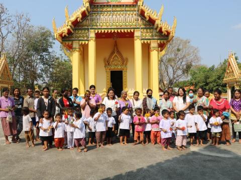 จัดกิจกรรมวันมาฆบูชา เพื่อไห้เด็กเข้าร่วมกิจกรรมที่ส่งเสริมคุณธรรมจริยธรรมและได้ทำบุญ ณ วัดสามัคคีราษร์บำรุง(วัดคอกควาย)