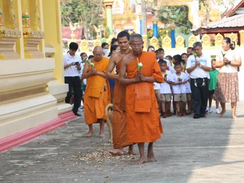 จัดกิจกรรมวันมาฆบูชา เพื่อไห้เด็กเข้าร่วมกิจกรรมที่ส่งเสริมคุณธรรมจริยธรรมและได้ทำบุญ ณ วัดสามัคคีราษร์บำรุง(วัดคอกควาย)