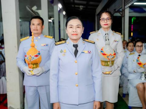 ร่วมพิธีพานพุ่มเงิน-พานพุ่มทอง และพิธีจุดเทียนถวายพระพรชัยมงคล เนื่องในโอกาศวันเฉลิมพระชนมพรรษา 3 มิถุนายน 2567 ณ ศาลาประชาคมอำเภอนางรอง