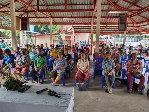 ประธานเปิดพิธีเปิดโครงการเฝ้าระวังโรคหลอดเลือดสมอง โดยชมรมอาสาสมัครสาธารณสุขประจำหมู่ บ้านหนองเสม็ด หมู่ที่3