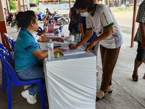 ประธานเปิดพิธีเปิดโครงการเฝ้าระวังโรคหลอดเลือดสมอง โดยชมรมอาสาสมัครสาธารณสุขประจำหมู่ บ้านหนองเสม็ด หมู่ที่3