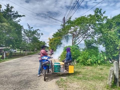 ออกดำเนินโครงการป้องกันและควบคุมโรคไข้เลือดออก ประจำปีงบประมาณ 2567 ณ บ้านแพงพวย